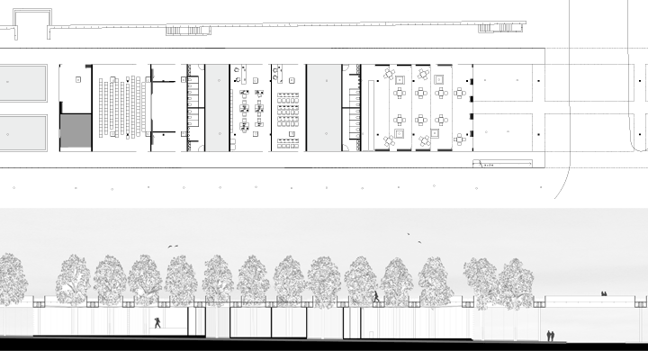 Grundriss und Längsschnitt Ausschnitt
