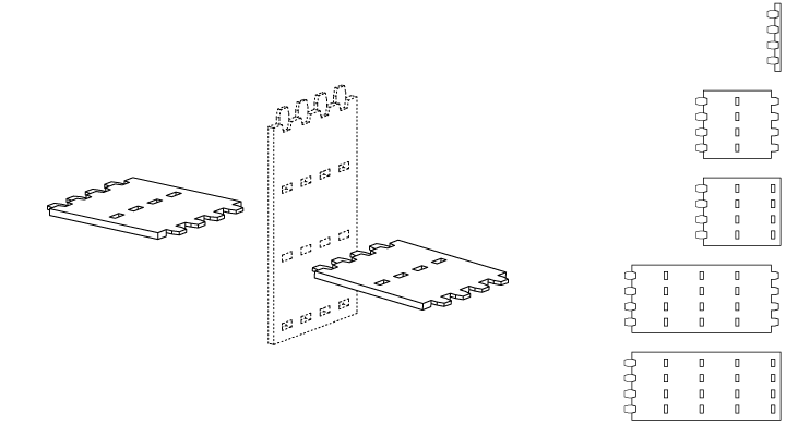 Verbindungsdetail und Übersicht der Module